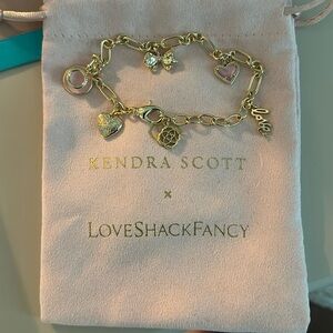 Kendra Scott x Love Shack Fancy collab. Adjust able Charm bracelet.